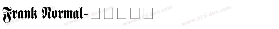 Frank Normal字体转换